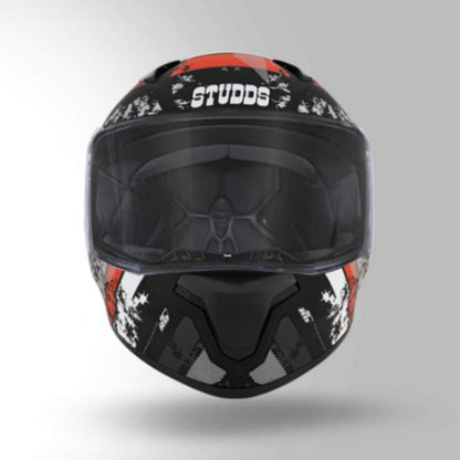 Studds Thunder D1 Decor Matt Black & Red With Spoiler - Full Face Helmets