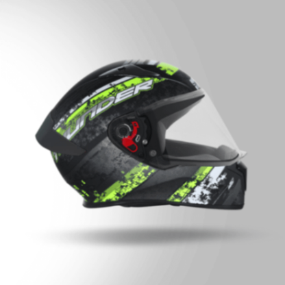 Studds Thunder D1 Decor Matt Black & Yellow With Spoiler - Full Face Helmets