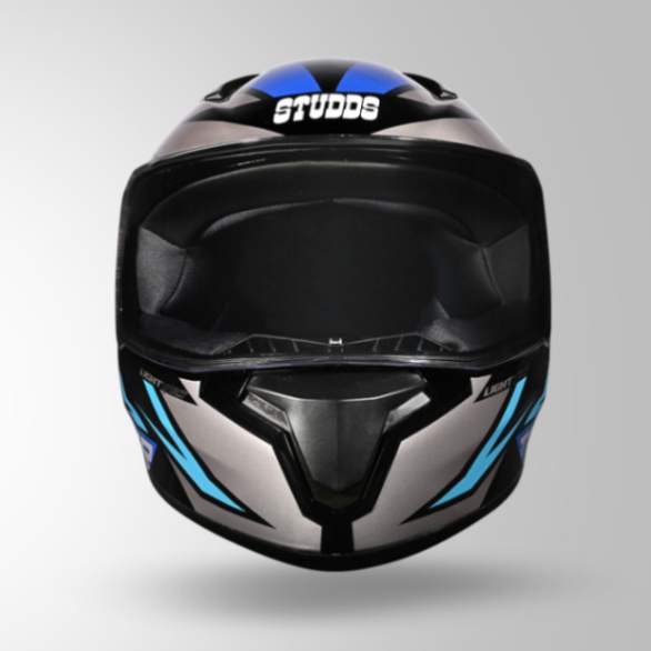 Studds Thunder D1 Lightvolt Decor Full Face Helmets - Black & Blue