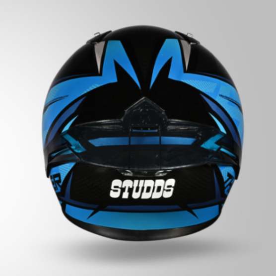 Studds Thunder D1 Lightvolt Decor Full Face Helmets - Black / Grey & Blue
