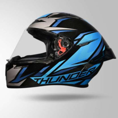 Studds Thunder D1 Lightvolt Decor Full Face Helmets - Black / Grey & Blue