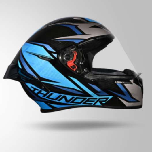 Studds Thunder D1 Lightvolt Decor Full Face Helmets - Black / Grey & Blue