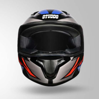 Studds Thunder D1 Lightvolt Decor Full Face Helmets - Black / Red & Blue