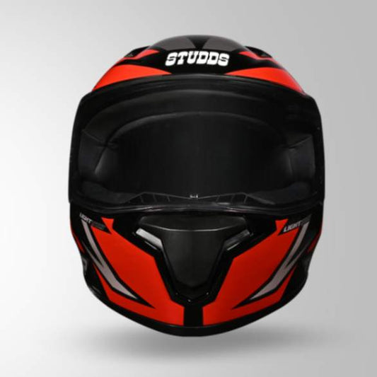 Studds Thunder D1 Lightvolt Decor Full Face Helmets - Black / Red & Grey