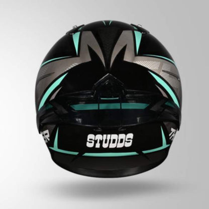 Studds Thunder D1 Lightvolt Decor Full Face Helmets - Black/Blue & Grey