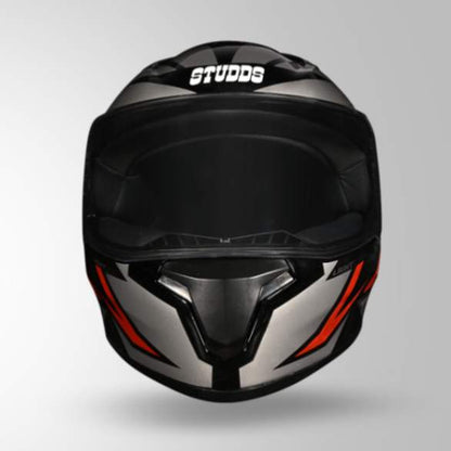 Studds Thunder D1 Lightvolt Decor Full Face Helmets – Black / Grey & Orange