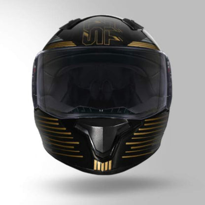 Studds Thunder D11 Decor Black & Golden With Spoiler - Full Face Helmets