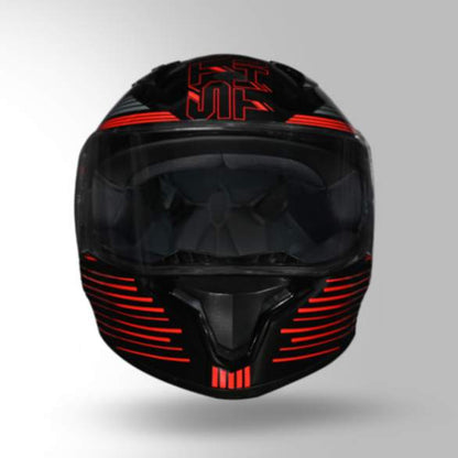 Studds Thunder D11 Decor Black & Red With Spoiler - Full Face Helmets