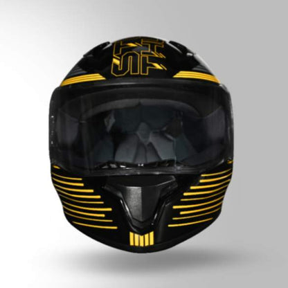 Studds Thunder D11 Decor Black & Yellow With Spoiler - Full Face Helmets