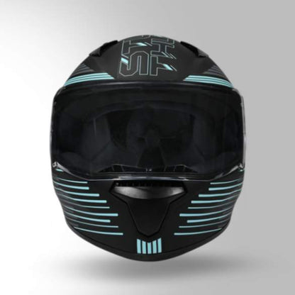 Studds Thunder D11 Decor Matt Black & Blue With Spoiler - Full Face Helmets