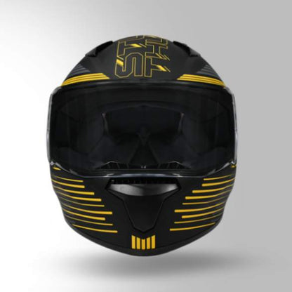 Studds Thunder D11 Decor Matt Black & Yellow With Spoiler - Full Face Helmets