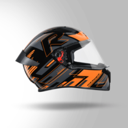 Studds Thunder D3 Decor Black & Orange With Spoiler - Full Face Helmets