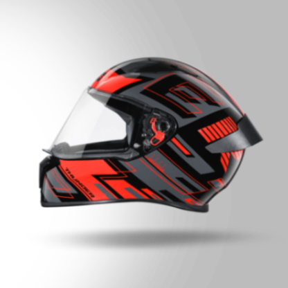 Studds Thunder D3 Decor Black & Red With Spoiler - Full Face Helmets
