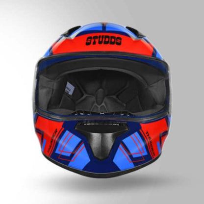 Studds Thunder D3 Decor Blue & Red With Spoiler - Full Face Helmets