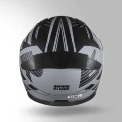 Studds Thunder D3 Decor Matt Grey & Black With Spoiler - Full Face Helmets