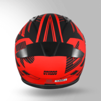 Studds Thunder D3 Decor Matt Red & Black With Spoiler - Full Face Helmets