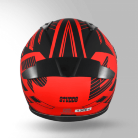Studds Thunder D3 Decor Red & Black With Spoiler - Full Face Helmets