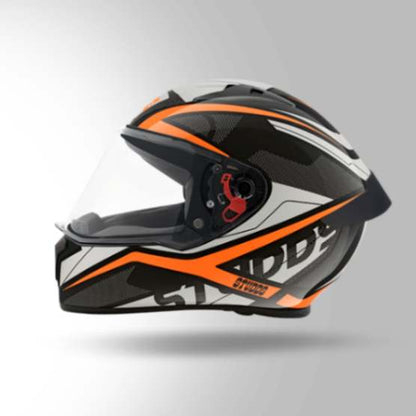 Studds Thunder D4 Decor Black & Orange With Spoiler - Full Face Helmets