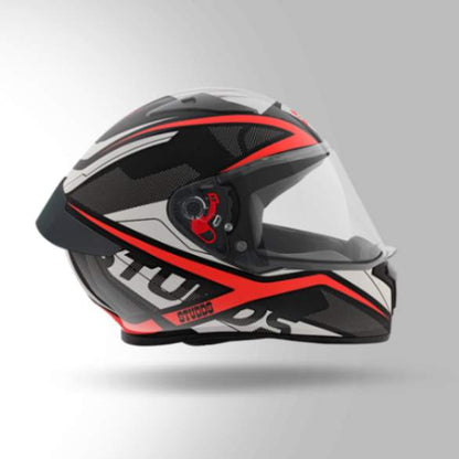 Studds Thunder D4 Decor Black & Red With Spoiler - Full Face Helmets