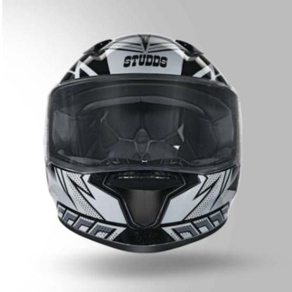 Studds Thunder D5 Decor Black & Grey With Spoiler- Full Face Helmets