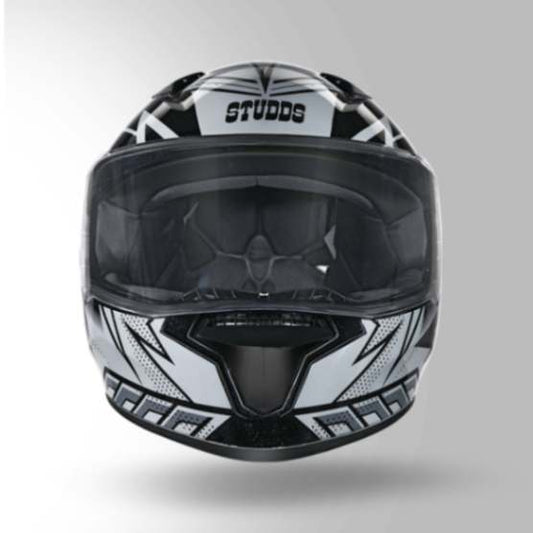 Studds Thunder D5 Decor Black & Grey With Spoiler- Full Face Helmets