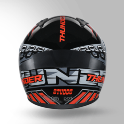 Studds Thunder D5 Decor Black & Red With Spoiler- Full Face Helmets