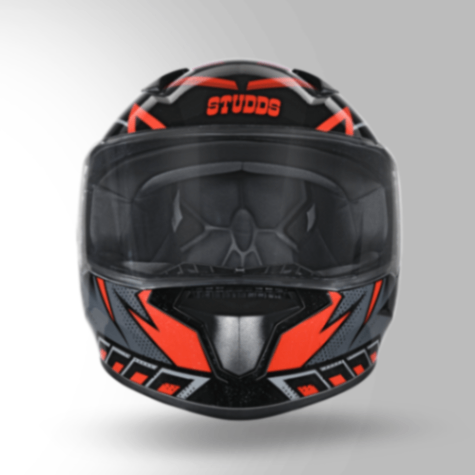 Studds Thunder D5 Decor Black & Red With Spoiler- Full Face Helmets