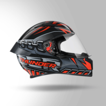 Studds Thunder D5 Decor Black & Red With Spoiler- Full Face Helmets