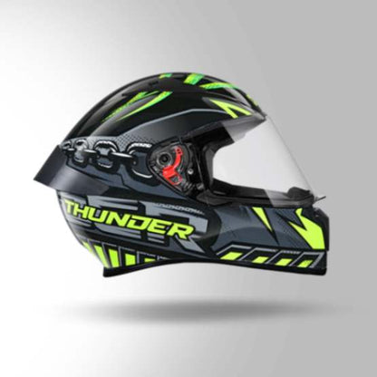 Studds Thunder D5 Decor Black & Yellow With Spoiler- Full Face Helmets