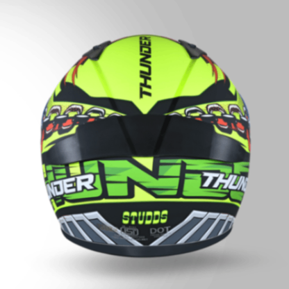 Studds Thunder D5 Decor Red & Yellow With Spoiler- Full Face Helmets