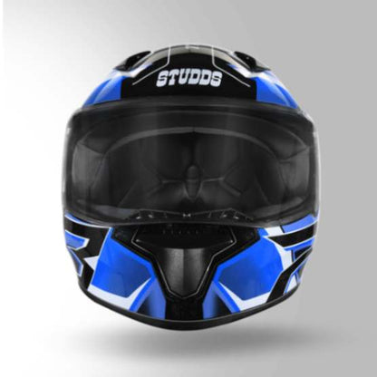 Studds Thunder D6 Decor Black / Blue & Blue With Spoiler - Full Face Helmets
