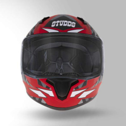 Studds Thunder D7 Decor Matt Red & Black With Spoiler - Full Face Helmets