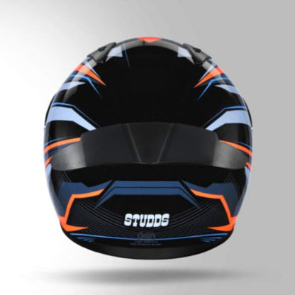 Studds Thunder D8 Decor Black & Grey With Spoiler - Full Face Helmets