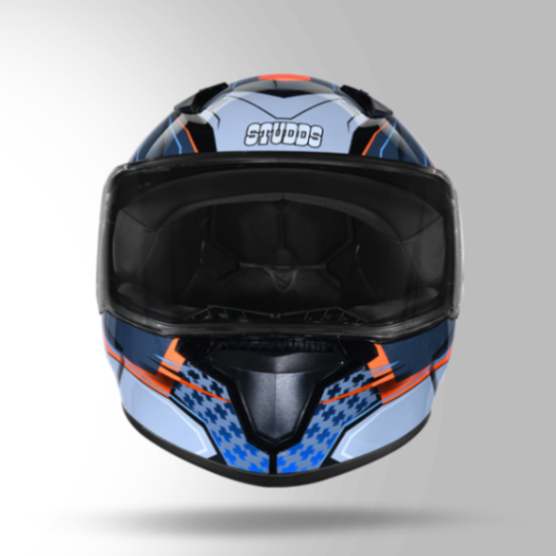 Studds Thunder D8 Decor Black & Grey With Spoiler - Full Face Helmets
