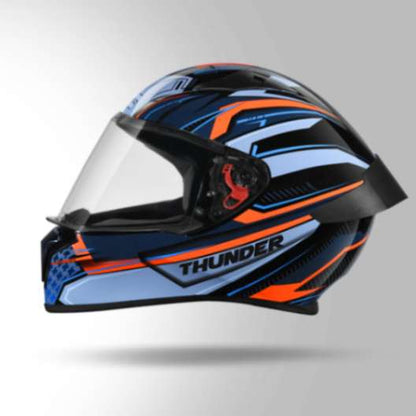 Studds Thunder D8 Decor Black & Grey With Spoiler - Full Face Helmets