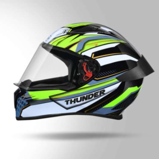 Studds Thunder D8 Decor Black & Yellow With Spoiler - Full Face Helmets