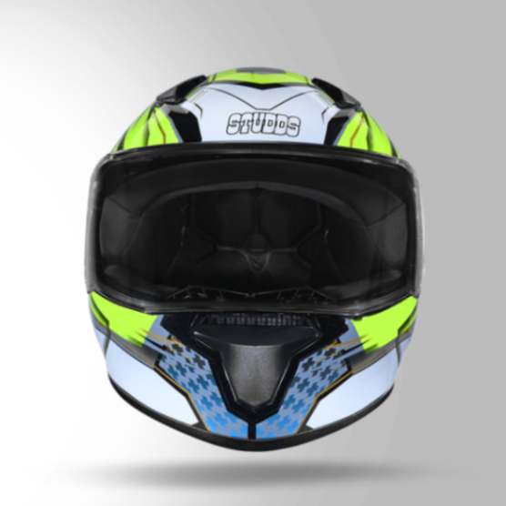 Studds Thunder D8 Decor Black & Yellow With Spoiler - Full Face Helmets