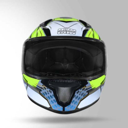 Studds Thunder D8 Decor Black & Yellow With Spoiler - Full Face Helmets