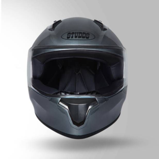 Studds Thunder Gun Grey With Spoiler - Full Face Helmets