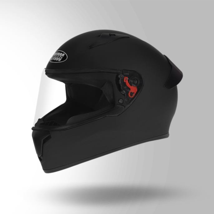 Studds Thunder Matt Black With Spoiler - Full Face Helmets