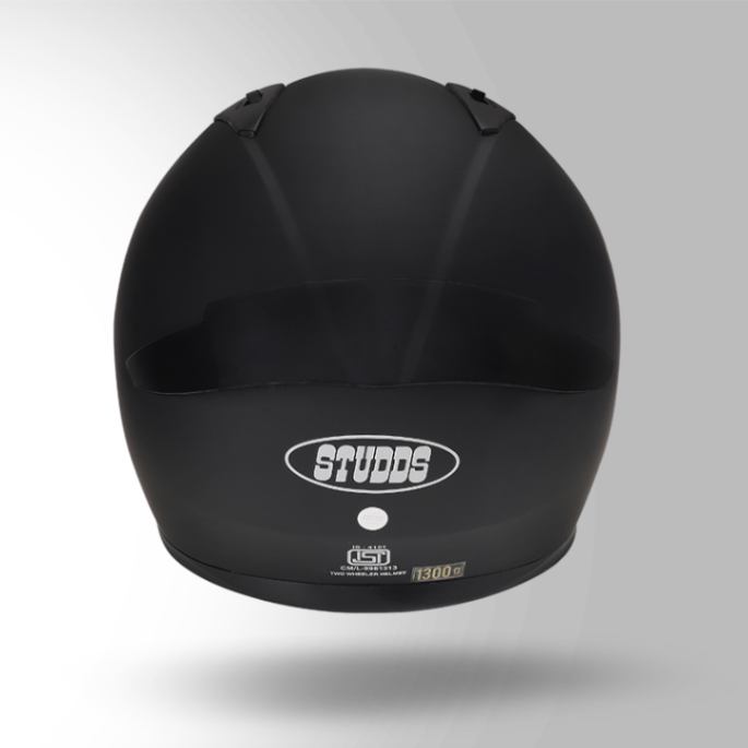Studds Thunder Matt Black With Spoiler - Full Face Helmets