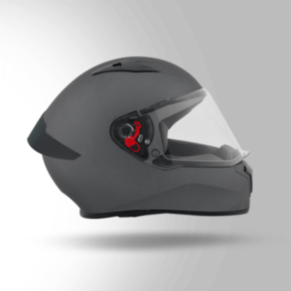 Studds Thunder Matt Gun Grey With Spoiler - Full Face Helmets