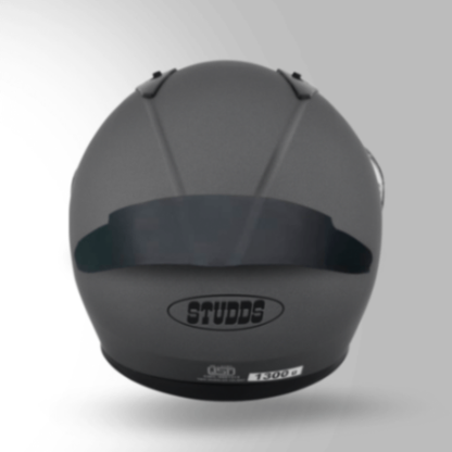 Studds Thunder Matt Gun Grey With Spoiler - Full Face Helmets