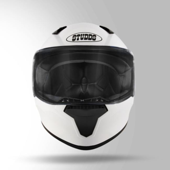 Studds Thunder White With Spoiler - Full Face Helmets