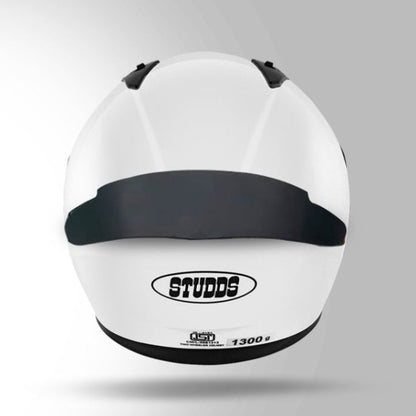 Studds Thunder White With Spoiler - Full Face Helmets