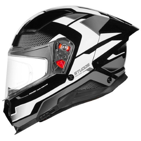 STUDDS Helios D1 Asphalt Decor Helmet - Gloss Black Grey