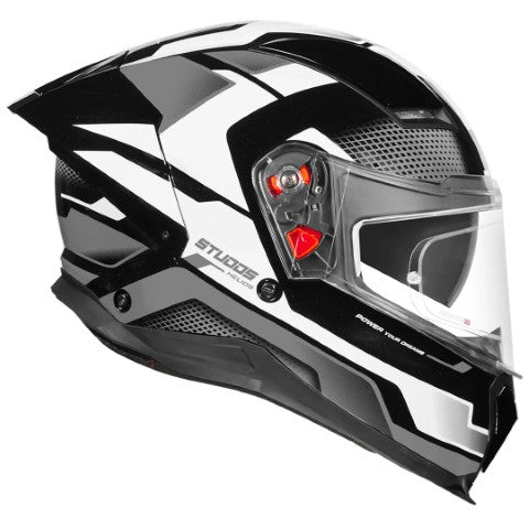 Studds helios asphalt gloss black grey helmet