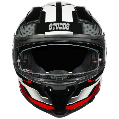 STUDDS Helios Asphalt Helmet - Gloss Black Red
