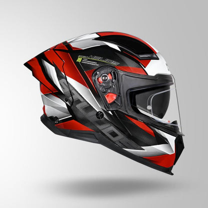 Studds Helios Effect Helmet - Gloss Black White N2