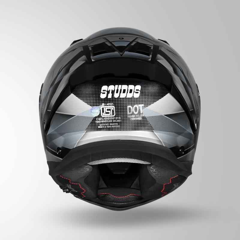 Studds Helios Effect Helmet (Black & Grey)